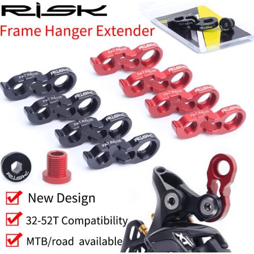 RISK Bicycle Rear Derailleur Extension Tail Hook Road MTB Bike Cycling Frame Gear Extender Convertor Adapter Bicycle Parts