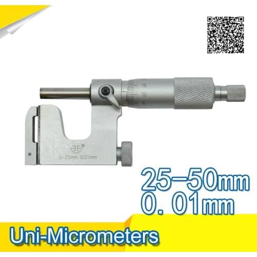 Uni-Micrometers 25-50mm 0.01mm 0-2inch outside micrometers multi-purpose micrometer gauge