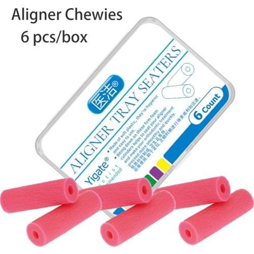 6pcs/pack Aligner Chewies Dental Aligner Seater Retaier Comfort Orthodontic Chew for Invisalign Aligners Clear or Metal Braces