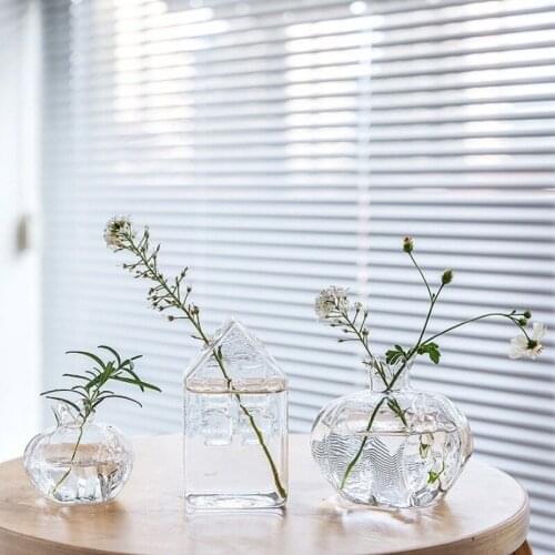 Vase Creative Simple Modern Manual Pomegranate Glass Desktop Hydroponic Mini Small Water Transparent
