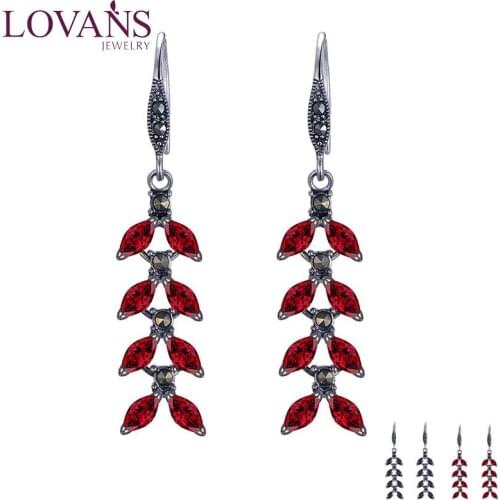 LOVANS Vintage Ethnic Retro Silver Earrings Fish Hook Earrings Women Drop Dangle Boho Earrings Jewelry For Mum