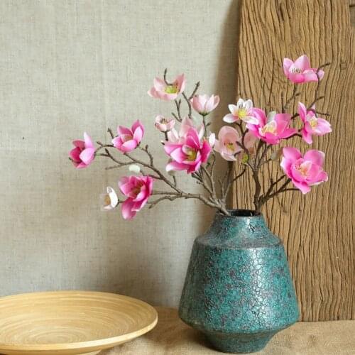 1 Branch Simulation Magnolia Flower Artificial Fake Floral Colorful Wedding Bouquet Party Home Decoration Gifts