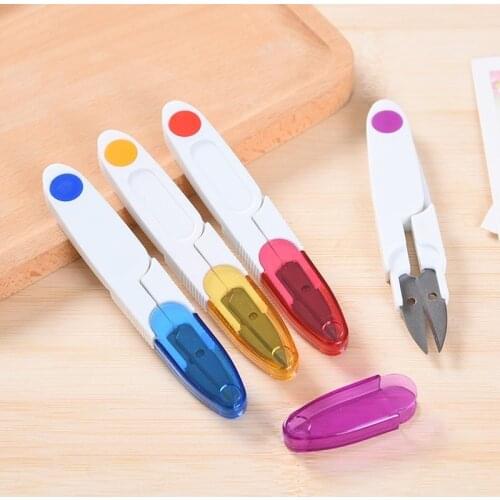 1PC 11.4 Cm Stainless Steel Trimmer Cross-stitch Clipper Snip Thread Cutter with Cover Sewing Scissors Accessory Tools