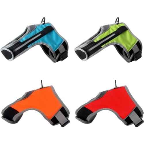 1PC Dog Harness Reflective Breathable Adjustable Pet Harness For Dog Vest Outdoor Walking For Medium And Large Dogs Night Travel