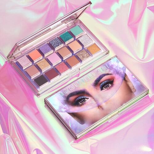 18 Color Eye Shadow Plate Sequins Pearl No Dizzy Makeup Mercury Makeup Waterproof Eyeshadow Palette Cosmetic