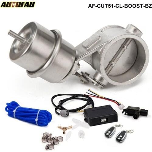 2" 51mm Closed Boost Exhaust Cutout Valve with Wireless Remote Controller Set AF-CUT51-CL-BOOST-BZ