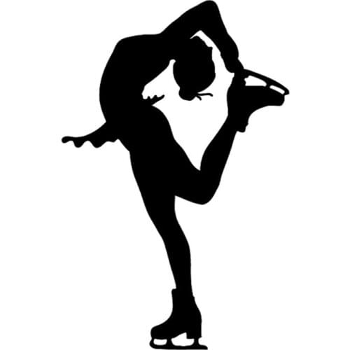 5.3*11.9CM Figure Skating Decor Car Modelling Sticker Vinyl Extreme Movement Accessories Silhouette C12-1409