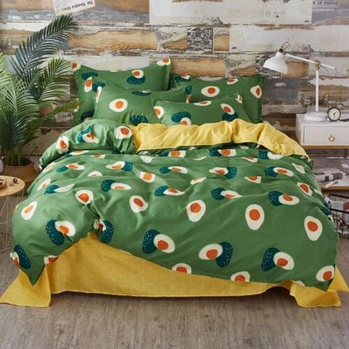 58 3/4pcs Bed Cover Set Stripe Dot Duvet Cover Bed Sheets And Pillowcases Postoral Comforter Bedding Set king size