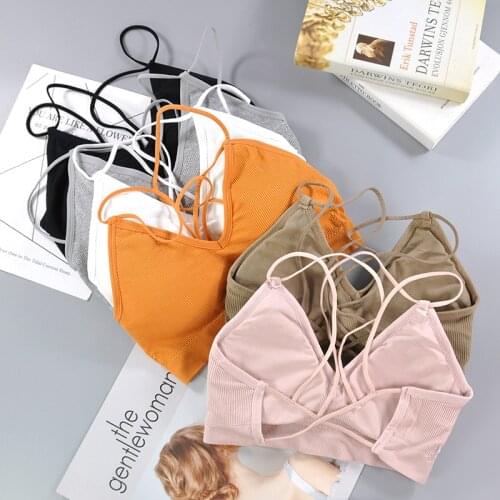 Bralette Fitness Lace Thin Shoulder Strap Underwear Women Anti-light Shockproof Push Up Bra