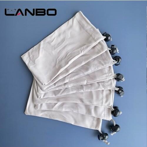 LANBO 50 pcs grey Microfiber Sunglasses Eyewear Pouch Acrylic Fibres wholesale Soft Cloth Bag Glasses Case Eyewear Accessories