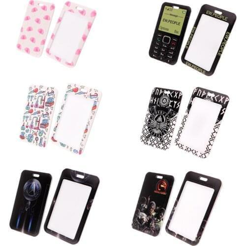 20pcs/lot BH1568 Blinghero Chemistry Work Card Holder With Lanyard Vikings Movie Credit Card Holder Identity With Neck Strap