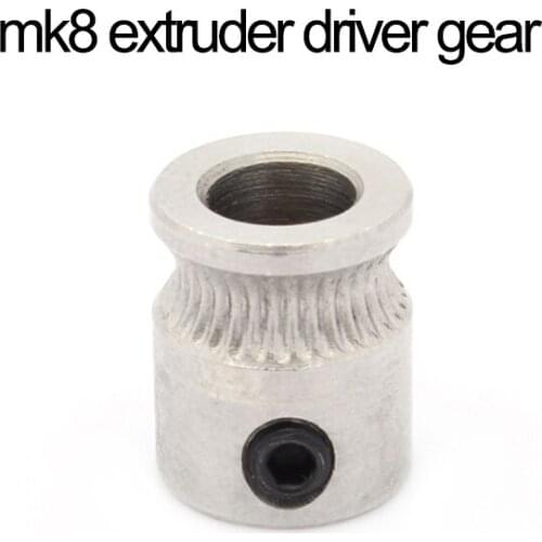 For 3D printer parts Makerbot MK8 Driver Gear 9mm*5mm*11mm Extruder 1.75mm Filament Extrusion Wheels 5mm Pulleys Accessories