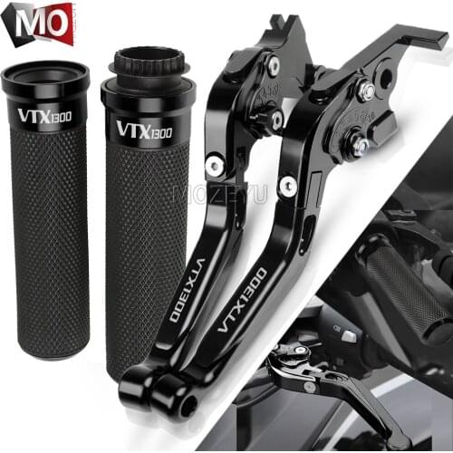 For Honda VTX1300 VTX 1300 C VTX1300C Retro Motorcycle Accessories CNC Brake Clutch Levers Handlebar Hand Bar Grips Set