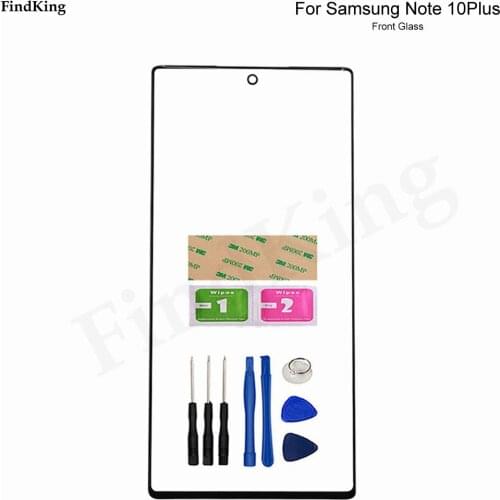 For Samsung Galaxy Note 10 Plus Note10+ N975F N975F N975DS N975U Front Glass LCD Front Touch Screen Outer Glass Lens
