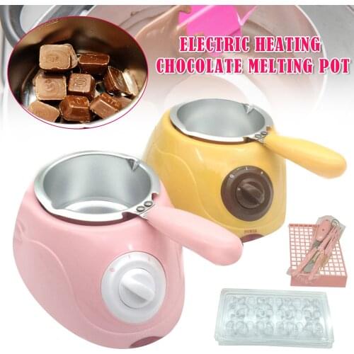25w Electric Single Oven Chocolate Melting Pot Boiler Fondue DIY Heater Set Melting Chocolate Candy Cheese