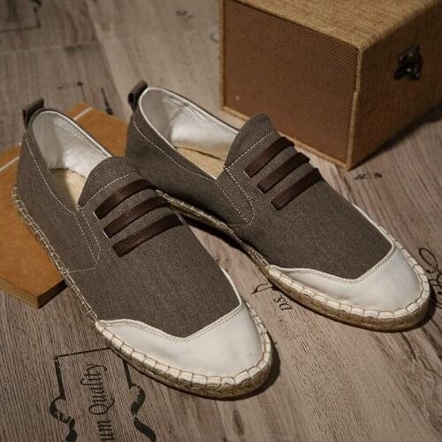 Men Causal Shoes Breathable Wide Slip On Canvas Sneakers Male Linen Shoes Summer Fashion Espadrilles Men Trend Shoes New Loafers