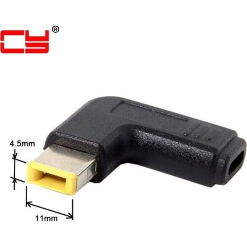 Jimier USB 3.1 Type C USB-C 65W 87W Female to Rectangle 11.0*4.5mm Male Converter Adapter PD Emulator Trigger for Think Pad X1