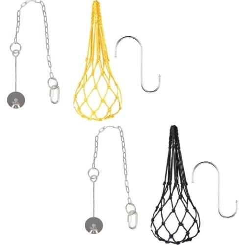 Chicken Veggies Skewer Fruit Holder Cotton Rope&Metal Hanging Feeder Treating Tools Stainless Steel Feeder