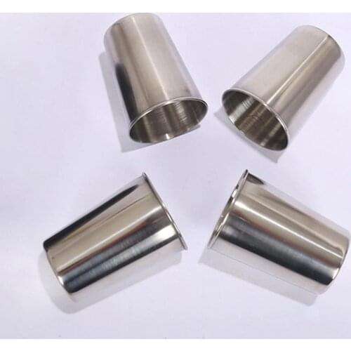 4 Pcs Mini Stainless Steel Wine Glass with Leather Wrapping Outdoor Picnic Travel Wine Glass Hip Flask Camping Accessories