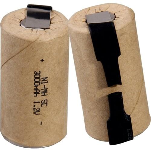 20 pieces SC battery 1.2v 3000mah nimh power tools for dewalt for bosch for hitachi for metabo