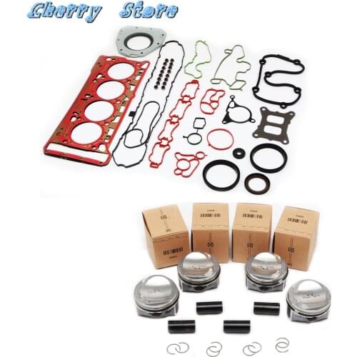 New 06H 107 065 BS 06L 103 383 B EA888 Engine Gasket Repair& Piston Kit For AUDI A3 A4 VW Beetle Passat Golf SKODA 06L 103 383 B