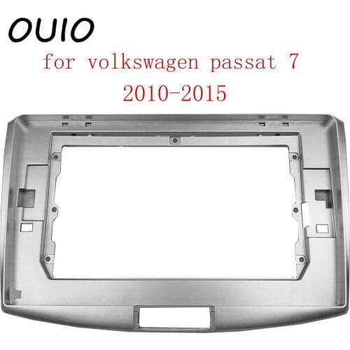 OUIO 10.1inch car dashboard Double Din DVD frame decoration kit dashboard panel suitable for volkswagen passat 7 2010-2015 frame