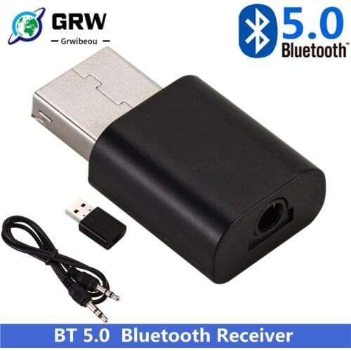 Portable 2in1 BT 5.0 Audio Receiver Transmitter Wireless Adapter Mini 3.5mm AUX Stereo Transmitter For TV PC Car Speaker