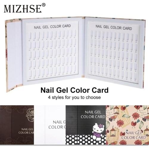 MIZHSE Nail Art Tool Professional Nail Gel Polish Tips Show Color Display Card Professional 120 Colors Collecting Albums