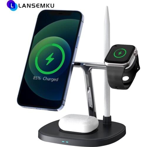 Qi 3 In 1 Wireless Chargers Magnetic Holder For Magsafe Fast Charging Wireless Charger For Iphone 12/12 Pro/12 Pro Max/12 Mini