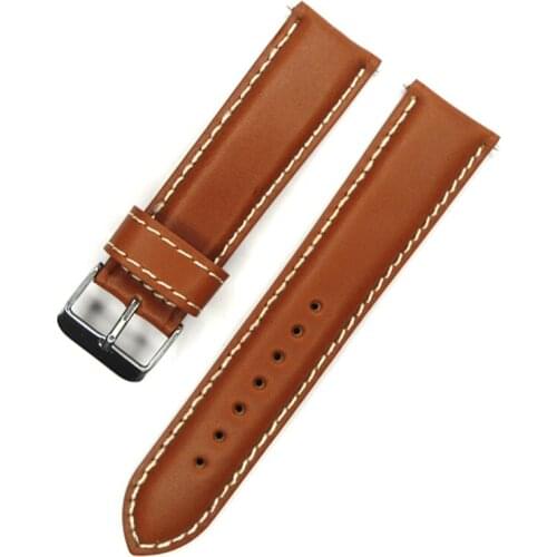 YQI Italy Oil Genuine Leather Watch Strap 22mm Light Brown Watchband Vintage Style Watch Band For Watch For Hour For wrist watch