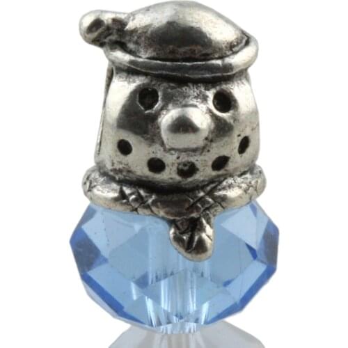 Christmas Snowman Loose Beads Strand For Jewelry DIY Making Fit Original charms Bracelet Necklace Pendant