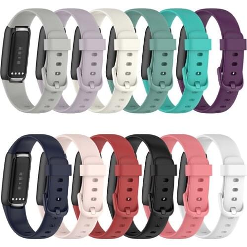 Silicone Wristband For Fitbit Luxe Watch Band Replacement Bracelet Strap Quality Accessorie Fashion Solid Color Sport Watchstrap