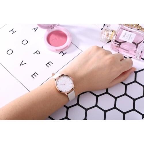 Fashion Women Watches Luxury Crystal Rhinestone Arabia number Leather watches Quartz WristWatches Dropshipping relogio