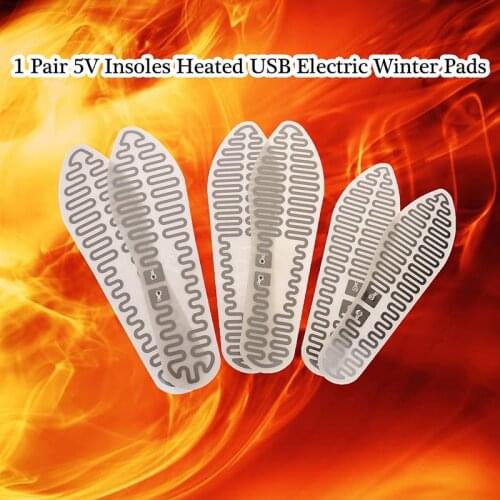 Longe 20.5CM Winter Outdoor Waterproof 5V 2A USB Electric Heated Insoles Foot Warmer Heated Boots Shoes Pads Ski Warming Insole
