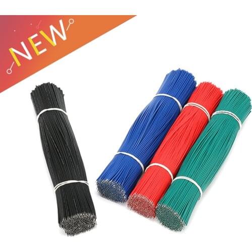 100PCS/Lot 200mm Tin-Plated PCB Solder Cable 24AWG Jumper Wire Cable Tin Conductor Wires Connector Wire Two Ends PVC Wire