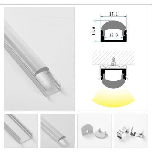 Free Shipping clear/opal diffuser slim flat thin LED aluminum profiles /extrusion for LED Strip light 2m/pcs 80m/lot