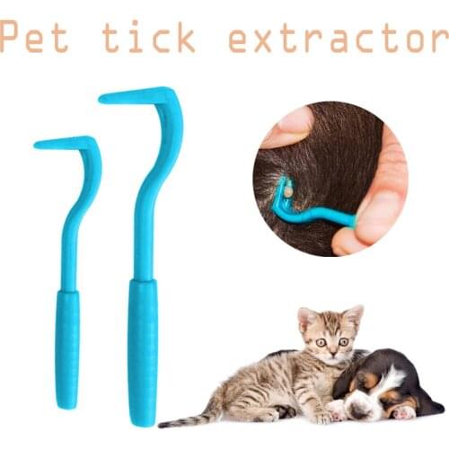 2Pcs Pet Mites Catcher Dog Cat Worms Catch Bugs Pets Tick Extractor Tool Twister Hook