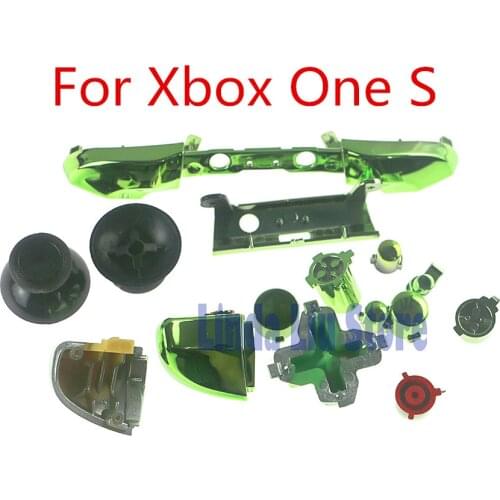 50sets/lot Replacement Repair Chrome ABXY Dpad Triggers Full Plating Buttons Set Kits Controller Mod for Xbox One Slim XboxONE S
