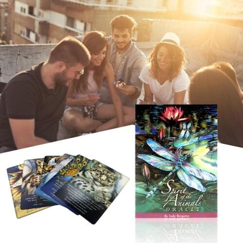 52PCS Tarot Cards Spirits Of The Animals Oracle Magic Board Card Game English Divination Tarot Family Party Playing Cards