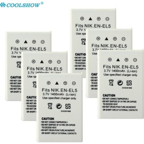 EN-EL5 ENEL5 EN EL5 Battery 1400mAh for Nikon Coolpix P90 P100 P500 P510 P520 530 P5000 P5100 5200 7900 P6000 Camera Batteries