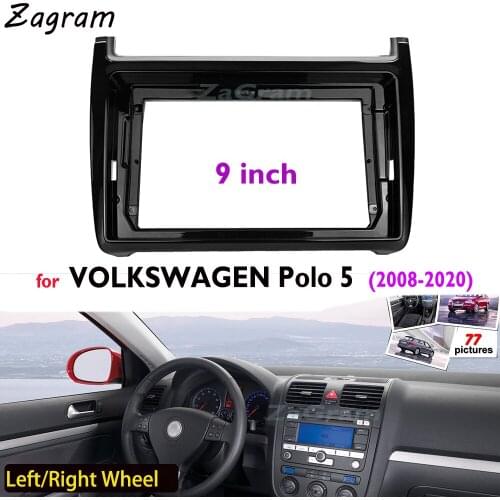 9 Inch 2 Din Car Video Fascia for VOLKSWAGEN VW POLO 5 2008-2020 Panel CD DVD Player Audio Frame Dashboard Mount Kit