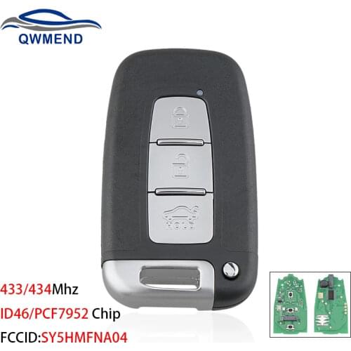BHKEY SY5HMFNA04 3BUT Car Remote Key for HYUNDAI I30 I45 Ix35 Genesis Equus Veloster Tucson Sonata Elantra PCF7952 Chip 433Mhz