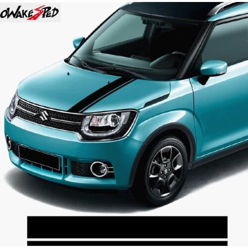 For Suzuki IGNIS Bonnet Stripes Sticker Car Hood Engine Cover Decor Stickers Sport Styling Auto Body Vinyl Decals