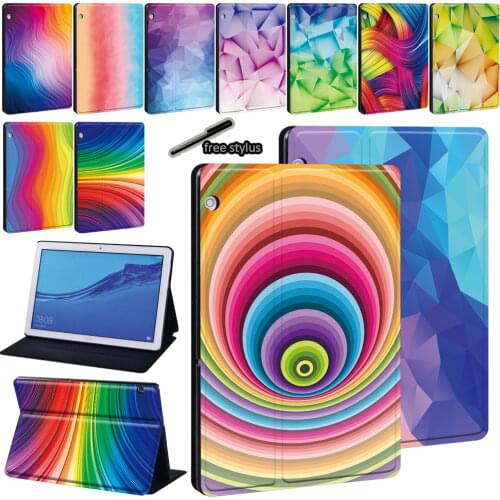 Case for Huawei MediaPad T3 8.0"/T3 10 9.6"/T5 10 10.1"/M5 Lite 10.1"/M5 10.8" Watercolor Print Series Pattern Tablet Cover