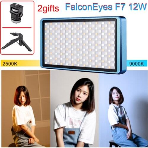 FalconEyes F7 12W Photography Lighting Colorful RGB LED Video Light On Camera Light Magnetic SCENE mode Studio Vlog