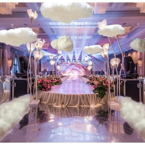 Halloween Party Wedding Props Simulation Three-dimensional Cotton Cloud Shopping Mall Scene Layout Home Bedroom Decor Pendant