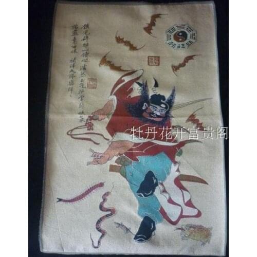 Chinese collection the Thangka embroidery zhongkui diagram