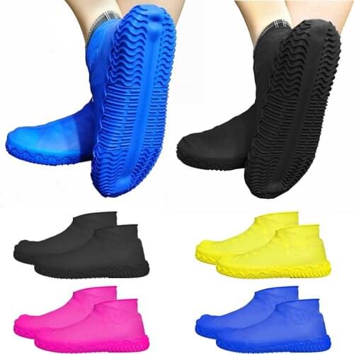 Classic Waterproof Silicone Overshoes Reusable Rainproof Shoes Covers Rain Boots Non-slip Washable Unisex Wear-Resistant