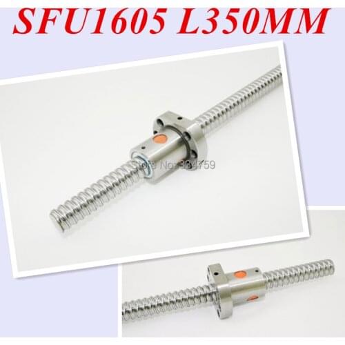 SFU1605 ballscrew set : 1 pc SFU1605 Ball Screw - L350mm + 1 pc 1605 Ball Screw Nut for cnc parts
