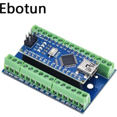 NANO V3.0 Controller Terminal Adapter Expansion Board NANO IO Shield Simple Extension Plate For Arduino AVR ATMEGA328P